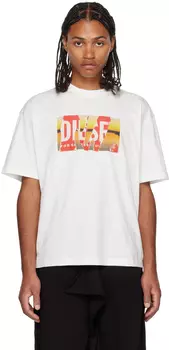 Белая футболка Diesel T-Wash-Poff-L1