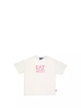Белая футболка для девочек Ea7