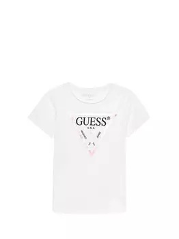 Белая футболка для девочек Guess