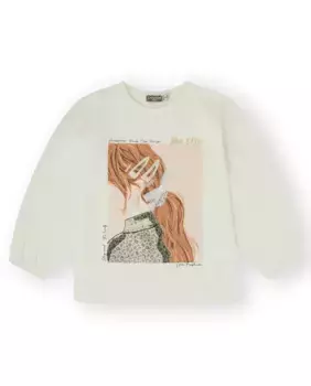 Белая футболка для девочки с принтом Canada House