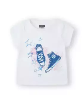 Белая футболка для девочки с рисунком спереди Canada House, белый