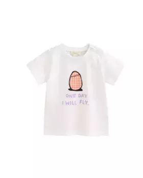 Белая футболка для мальчика с рисунком «Однажды я полетю» Dadati, белый