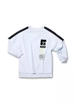 Белая футболка для мальчика со спортивным принтом Wittypoint