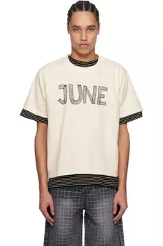 Белая футболка «Июнь» Glass Cypress