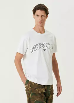 Белая футболка колледжа Givenchy