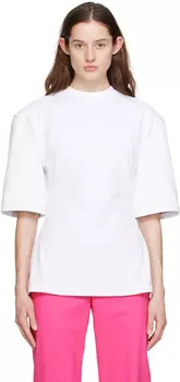 Белая футболка Le Raphia 'Le T-Shirt Camisa' Jacquemus