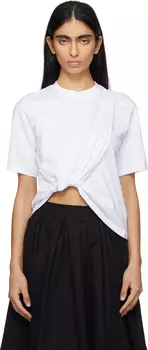 Белая футболка MGM со сборками MSGM