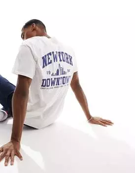 Белая футболка New Look NY Downtown