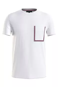 Белая футболка Outline с карманом Tommy Hilfiger, белый