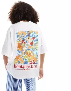Белая футболка оверсайз с летним графическим принтом ASOS DESIGN Montana