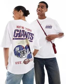 Белая футболка оверсайз с лицензионным графическим принтом NFL New York Giants ASOS DESIGN