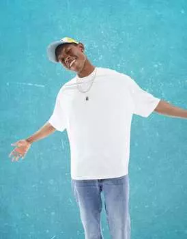 Белая футболка оверсайз с принтом «Нью-Йорк» на спине ASOS DESIGN