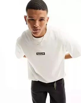 Белая футболка оверсайз Timberland с логотипом в центре, эксклюзивно для ASOS