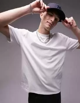 Белая футболка оверсайз Topman
