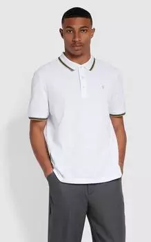 Белая футболка-поло Alvin с наконечниками Debenhams, белый