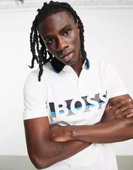 Белая футболка-поло Boss Athleisure Pavel