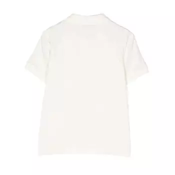 Белая футболка-поло с логотипом Moncler, белый