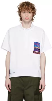 Белая футболка-поло с логотипом Valentino