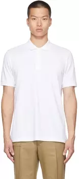 Белая футболка-поло с монограммой Burberry