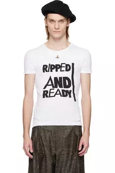 Белая футболка «Ripped & Ready» из Перу Vivienne Westwood