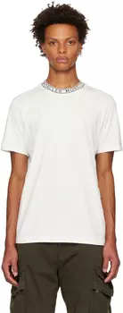 Белая футболка с эффектом стирки Moncler