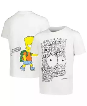 Белая футболка с эскизом Барта для больших мальчиков и девочек «Симпсоны» Freeze Max, белый