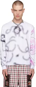 Белая футболка с длинным рукавом Chopova Lowena X-Rated