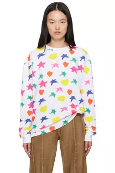 Белая футболка с длинным рукавом и вафельным узором Kids Worldwide