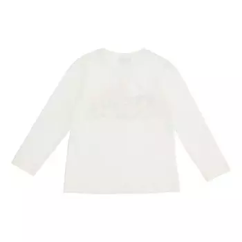 Белая футболка с длинным рукавом Monnalisa, белый