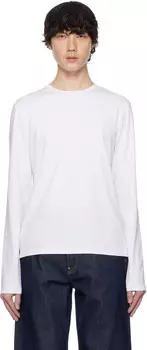 Белая футболка с длинным рукавом, стандартного кроя Acne Studios