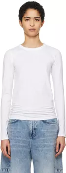 Белая футболка с длинным рукавом «The Slub» rag & bone, Bright white