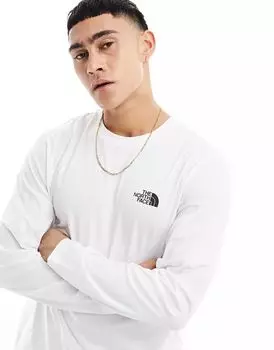 Белая футболка с длинными рукавами и логотипом The North Face Simple Dome