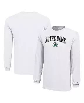Белая футболка с длинными рукавами и логотипом Notre Dame Fighting Irish Arch для больших мальчиков и девочек Champion, белый