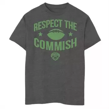 Белая футболка с графическим логотипом ESPN Fantasy Football Respect The Commish для мальчиков 8–20 лет Licensed Character