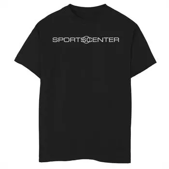 Белая футболка с графическим логотипом и текстовым логотипом ESPN SportsCenter для мальчиков 8–20 лет Licensed Character