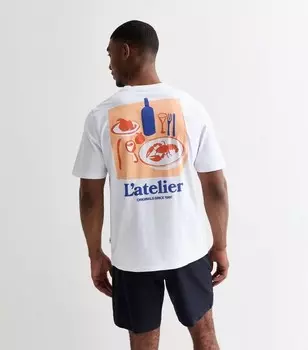 Белая футболка с графическим принтом Jack & Jones Jack & Jones, белый