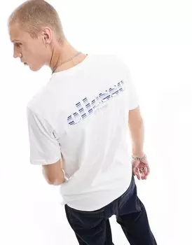 Белая футболка с графическим принтом на спине ellesse Floresce