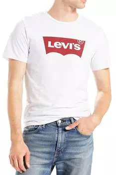 Белая футболка с графическим рисунком Levis, белый