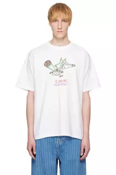 Белая футболка с каракулями RICE NINE TEN