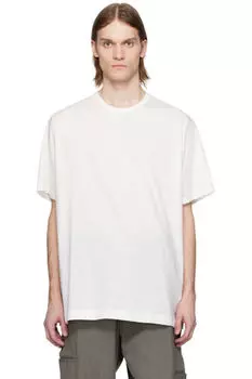 Белая футболка с коротким рукавом и принтом логотипа Y's For Men