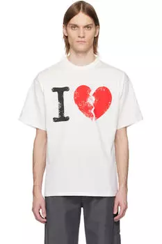 Белая футболка с коротким рукавом «I Suffer» Magliano