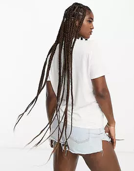 Белая футболка с короткими рукавами Monki