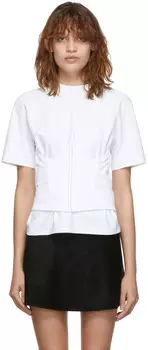 Белая футболка с корсетом ALAÏA