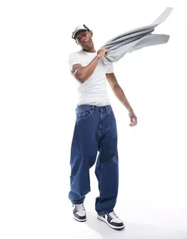 Белая футболка с круглым вырезом и круглым вырезом ASOS DESIGN