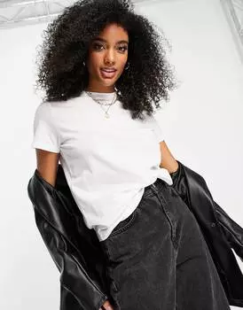 Белая футболка с круглым вырезом из смесового хлопка ASOS DESIGN Ultimate - WHITE