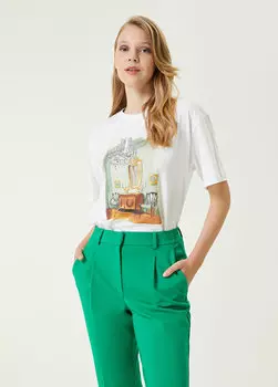 Белая футболка с круглым вырезом room artwork с принтом Beymen