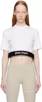 Белая футболка с лентами Palm Angels