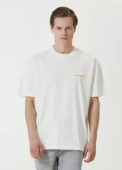 Белая футболка с логотипом AllSaints