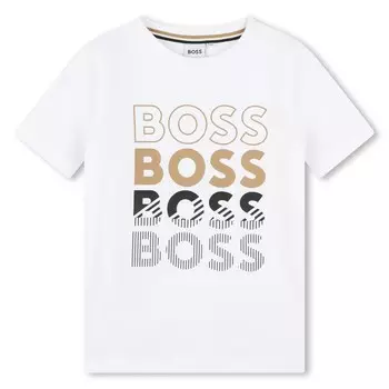Белая футболка с логотипом BOSS, белый