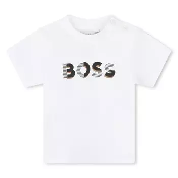 Белая футболка с логотипом BOSS, белый